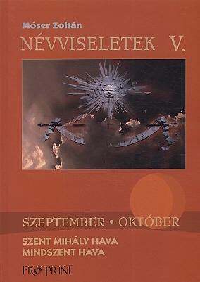 V. Szeptember, október – Szent Mihály hava, Mindszent hava borítója